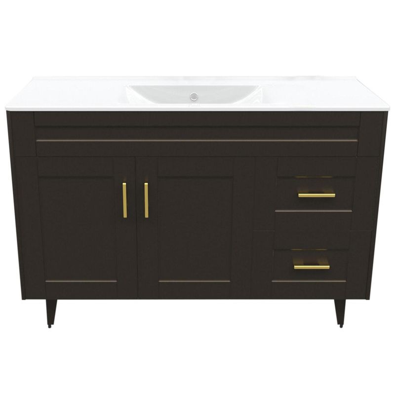 DOMSA - Kit mueble vanitorio Deluxe 120SK  P café 120 cm