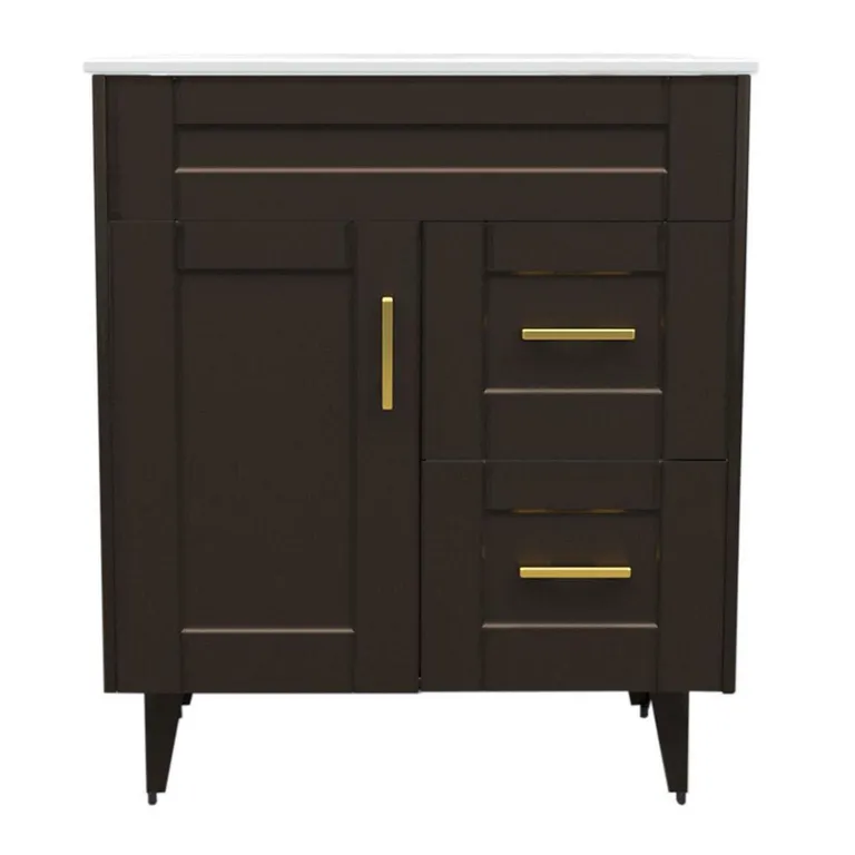 Kit mueble vanitorio Deluxe 70SK P café 70 cm