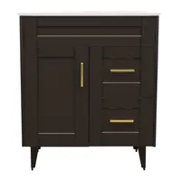 Kit mueble vanitorio Deluxe 70SK P café 70 cm