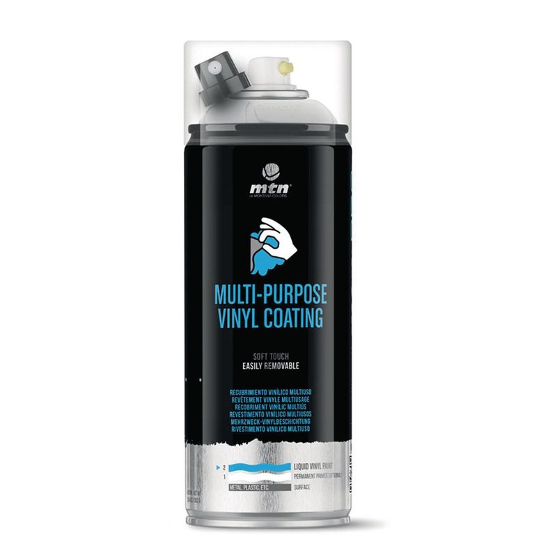 MONTANA COLORS - Pintura Removible en Spray Brillante Vinilo Negro 400ml