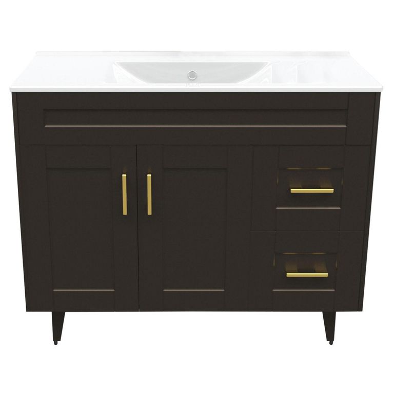Kit mueble vanitorio Deluxe 100SK P café 100 cm