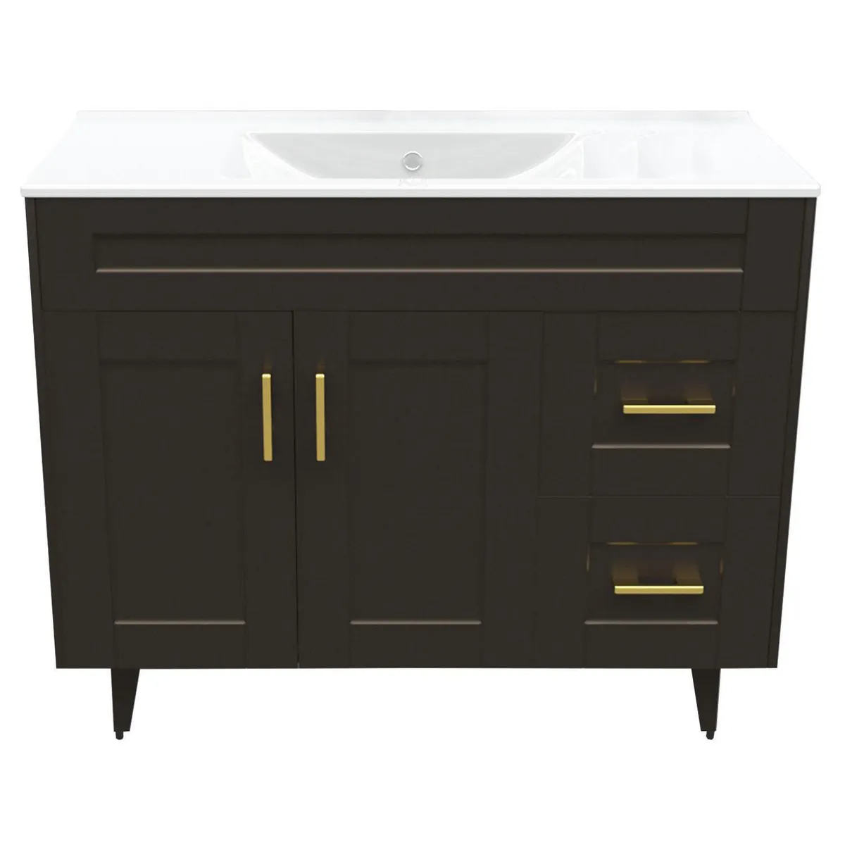 DOMSA - Kit mueble vanitorio Deluxe 100SK P café 100 cm