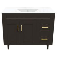 Kit mueble vanitorio Deluxe 100SK P café 100 cm