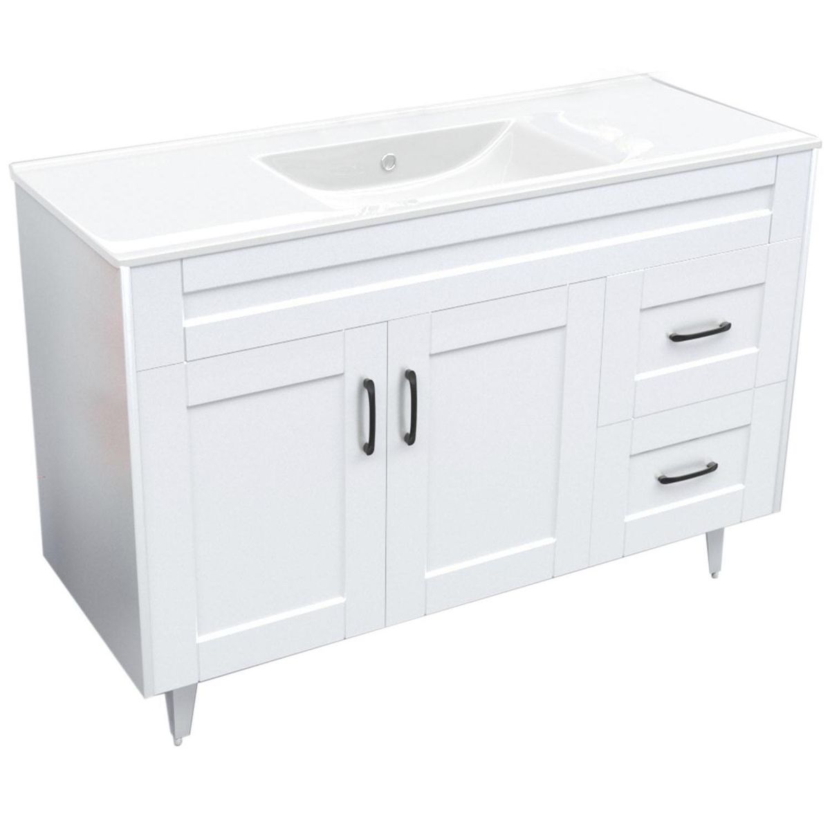 DOMSA - Kit mueble vanitorio Deluxe 120SK P blanco 100 cm