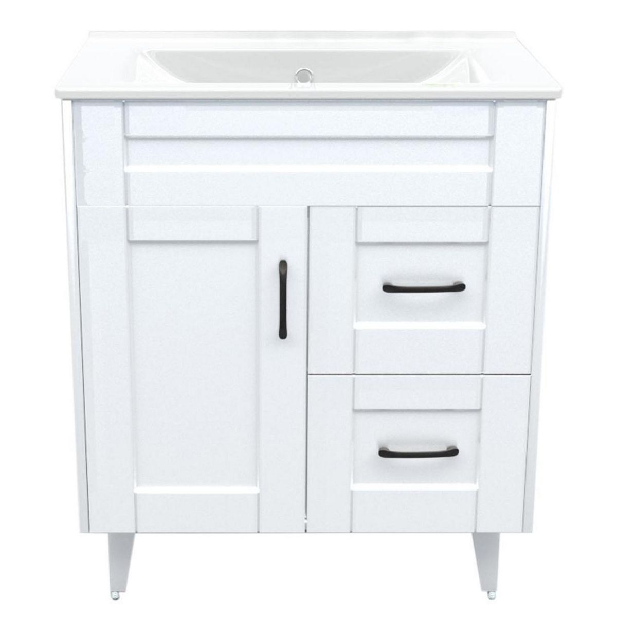 DOMSA - Kit mueble vanitorio Deluxe 70SK P blanco 70 cm