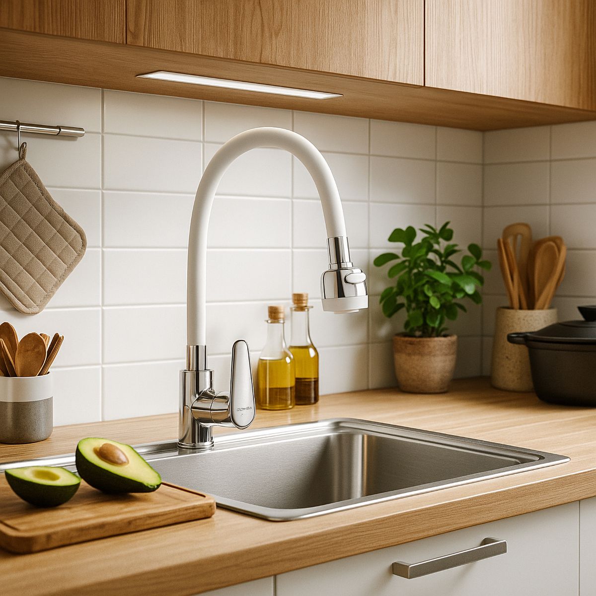 DOMSA - Monomando para Lavaplatos CGC-200 Blanco