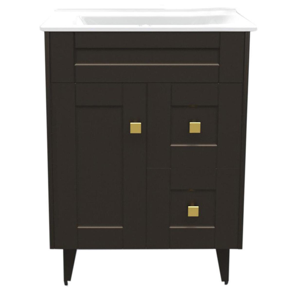 DOMSA - Kit mueble vanitorio Deluxe N60SK P café 60 cm