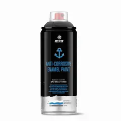 MONTANA COLORS - Pintura Anticorrosiva en Spray Brillante Negro 400ml
