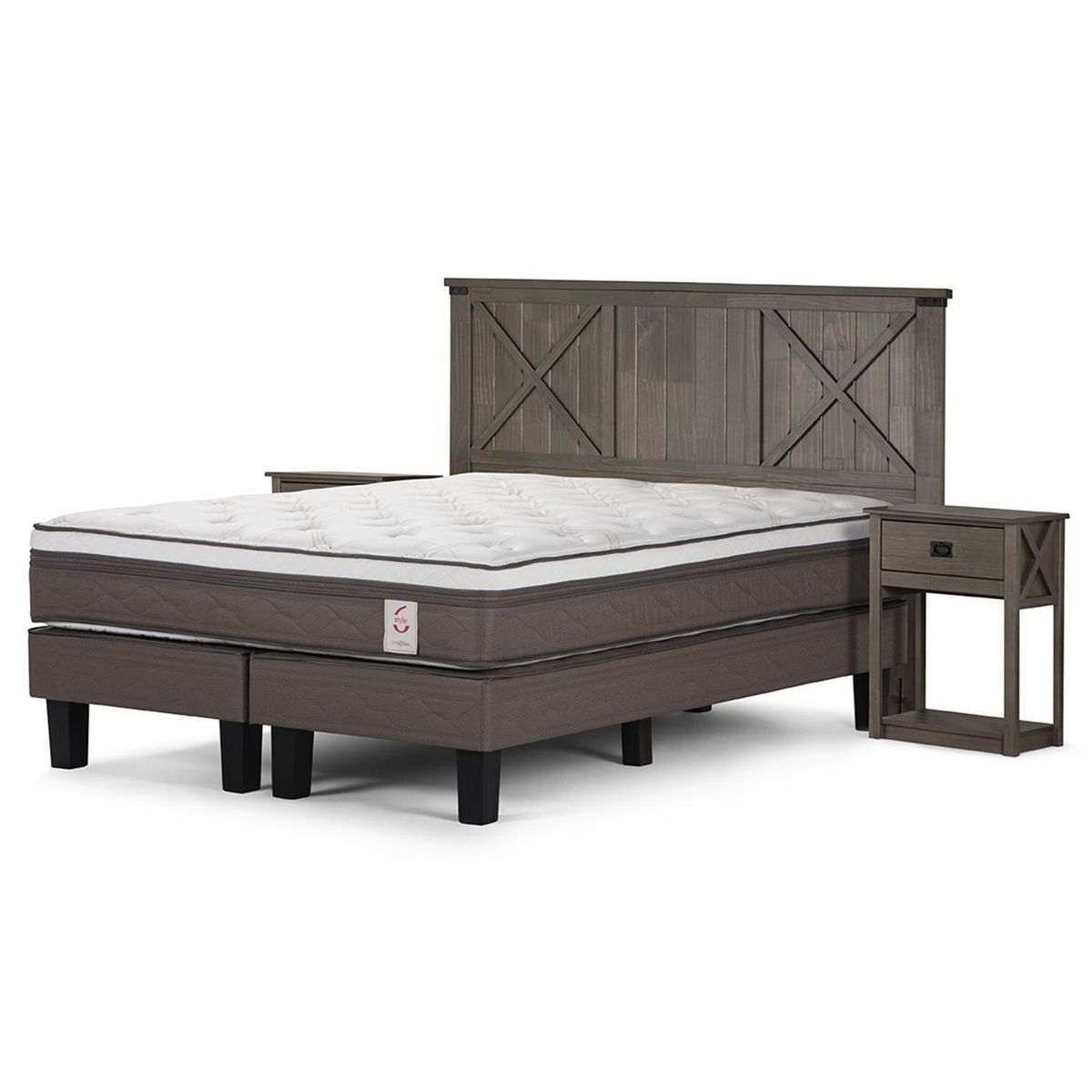 ROSEN - Cama 2 plazas New Style 6 Blanco