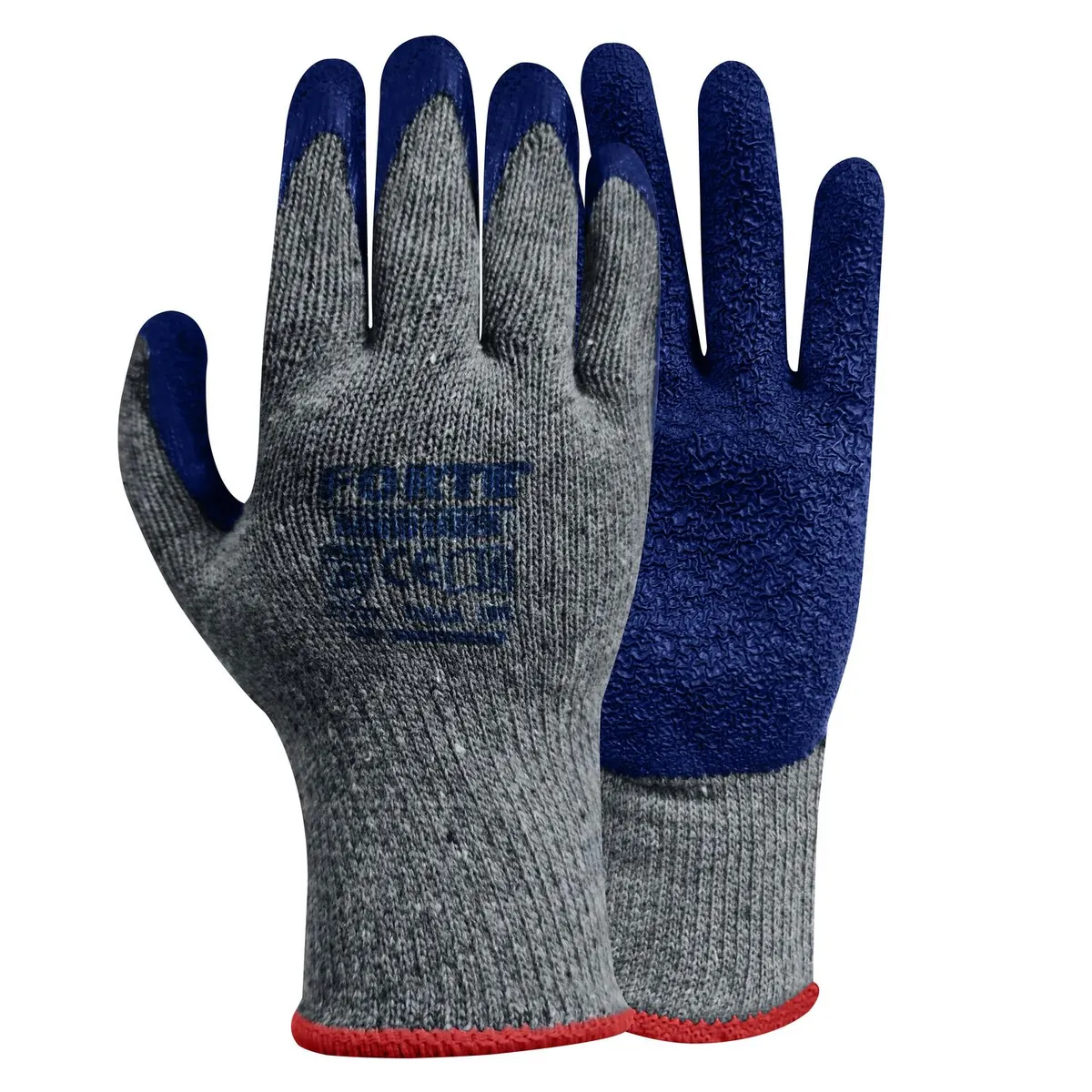 REDLINE - Guantes Pack 20 Pares Forte Basic de Fibra Sintética L Gris/azul
