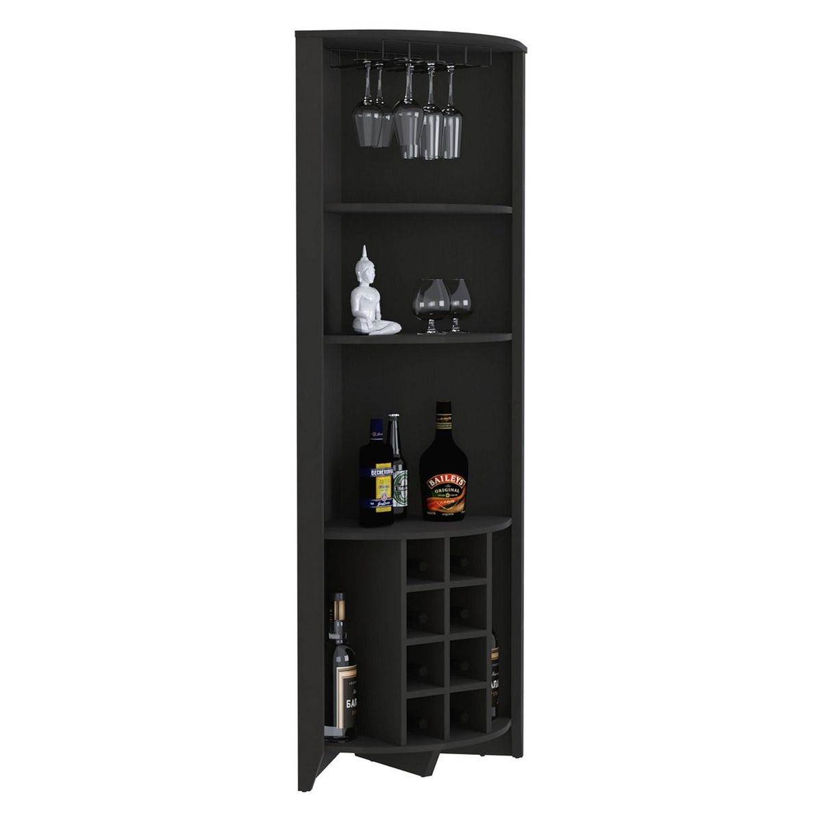 TUHOME - Bar Esquinero Essential 49x180.6x49 cm Wengue