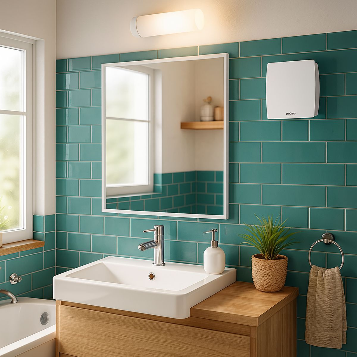 BRIGGS - Extractor aire techo/pared 4" con sensor