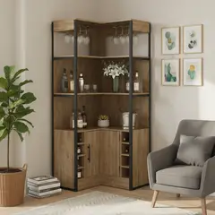 TUHOME - Bar Esquinero Magnum 77.5x180.4x77.5 cm Miel