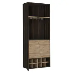 TUHOME - Bar Esquinero Fraktal 68.9x180x65.8 cm Habano / miel