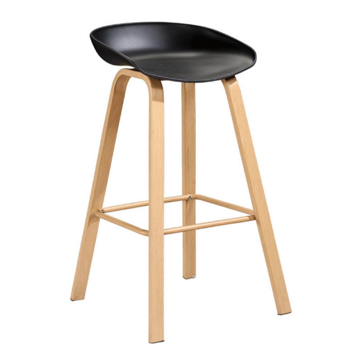 TUHOME - Piso de Bar B-47 Negro/café claro 85.3x42.6x50 cm