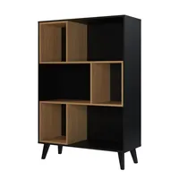 Estante Ragnar Melamina 6 Nivel(es) 90x130x35 cm Negro/Madera