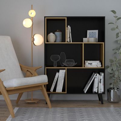 Imagen 2 del producto Estante Ragnar Melamina 6 Nivel(es) 90x130x35 cm Negro/Madera