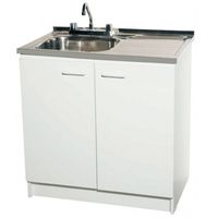 Kit Mueble Para Lavaplatos Derecho Blanco 100 cm/Grifería