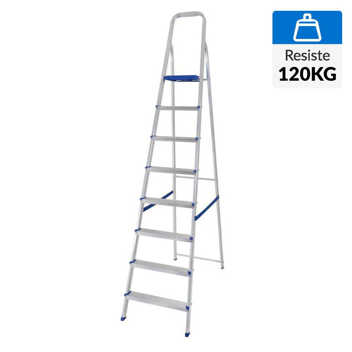 MALETEK - Escalera aluminio tijera 8 peldaños