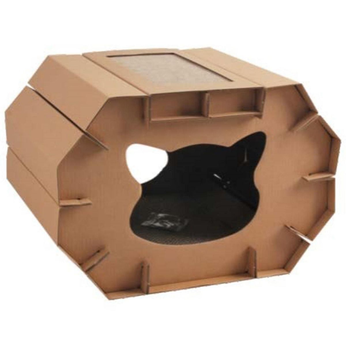 PAWISE - Rasguñador gato house 2 en 1