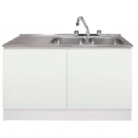 Kit Mueble Para Lavaplatos Izquierdo Blanco 120 cm/Grifería