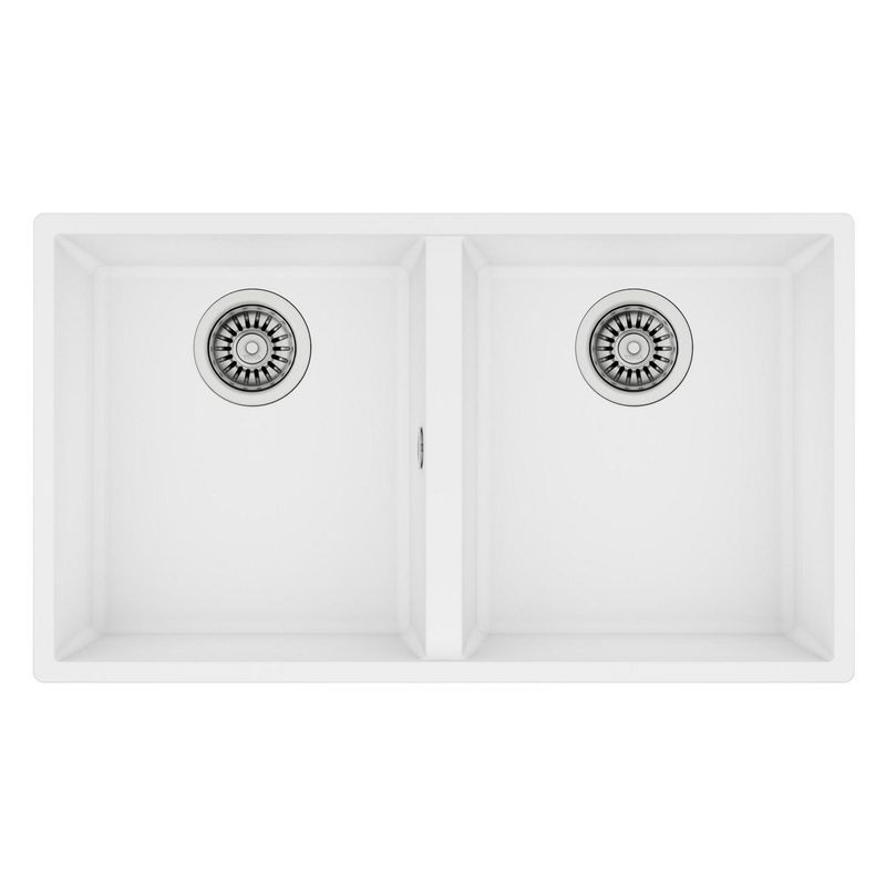 TEKA - Lavaplatos Bajo Encimera 2 Cubeta(s) 76x20x43.5 cm Cuarzo