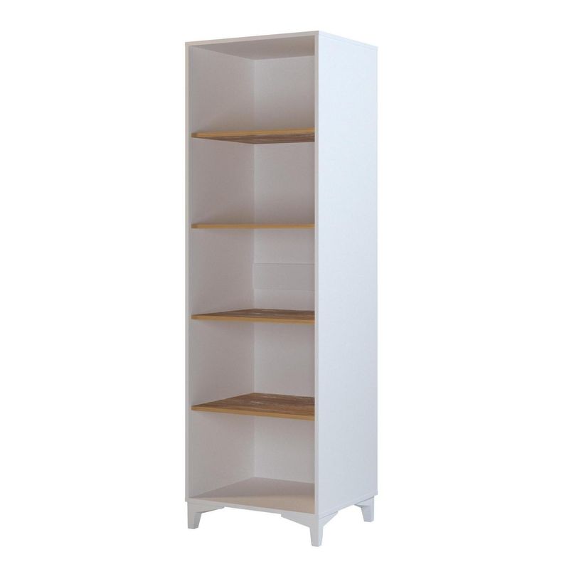 SILCOSIL - Repisa Mood Melamina 5 Nivel(es) 56.3x180x47 cm Blanco/Madera