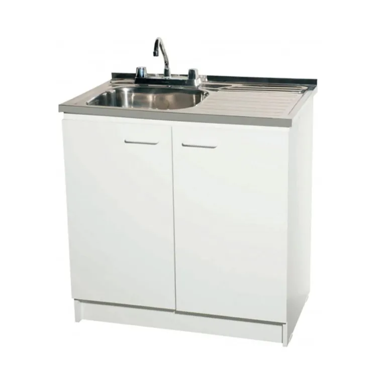 Kit Mueble Para Lavaplatos Izquierdo Blanco 80 cm/Grifería