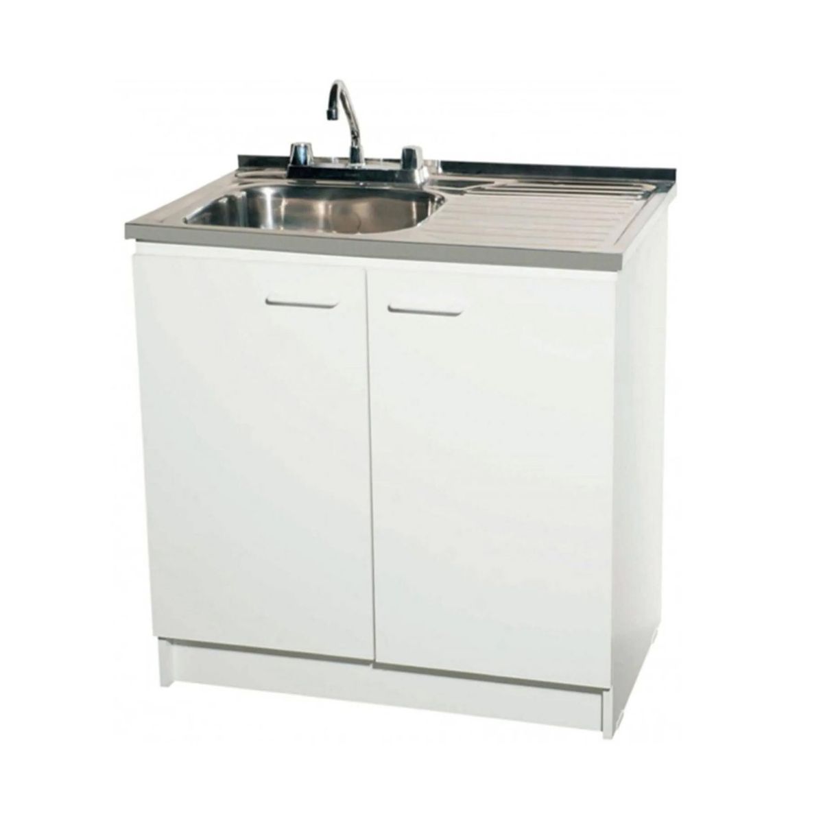 TEBISA - Kit Mueble Para Lavaplatos Izquierdo Blanco 80 cm/Grifería