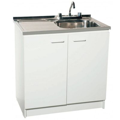 Imagen 2 del producto Kit Mueble Para Lavaplatos Izquierdo Blanco 100 cm/Grifería