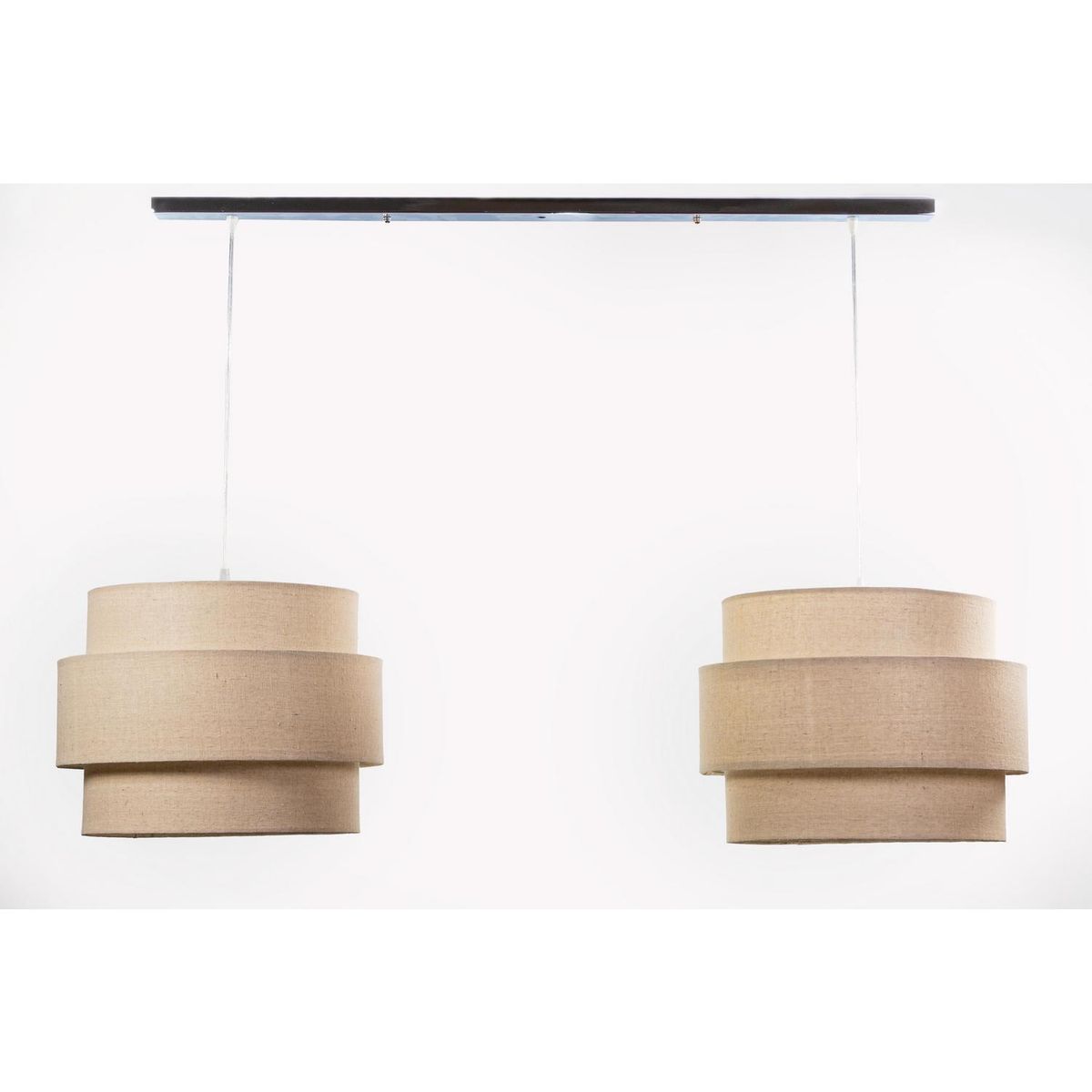 DISEÑO 3 - Lámpara Colgante Acordeón Tela Beige