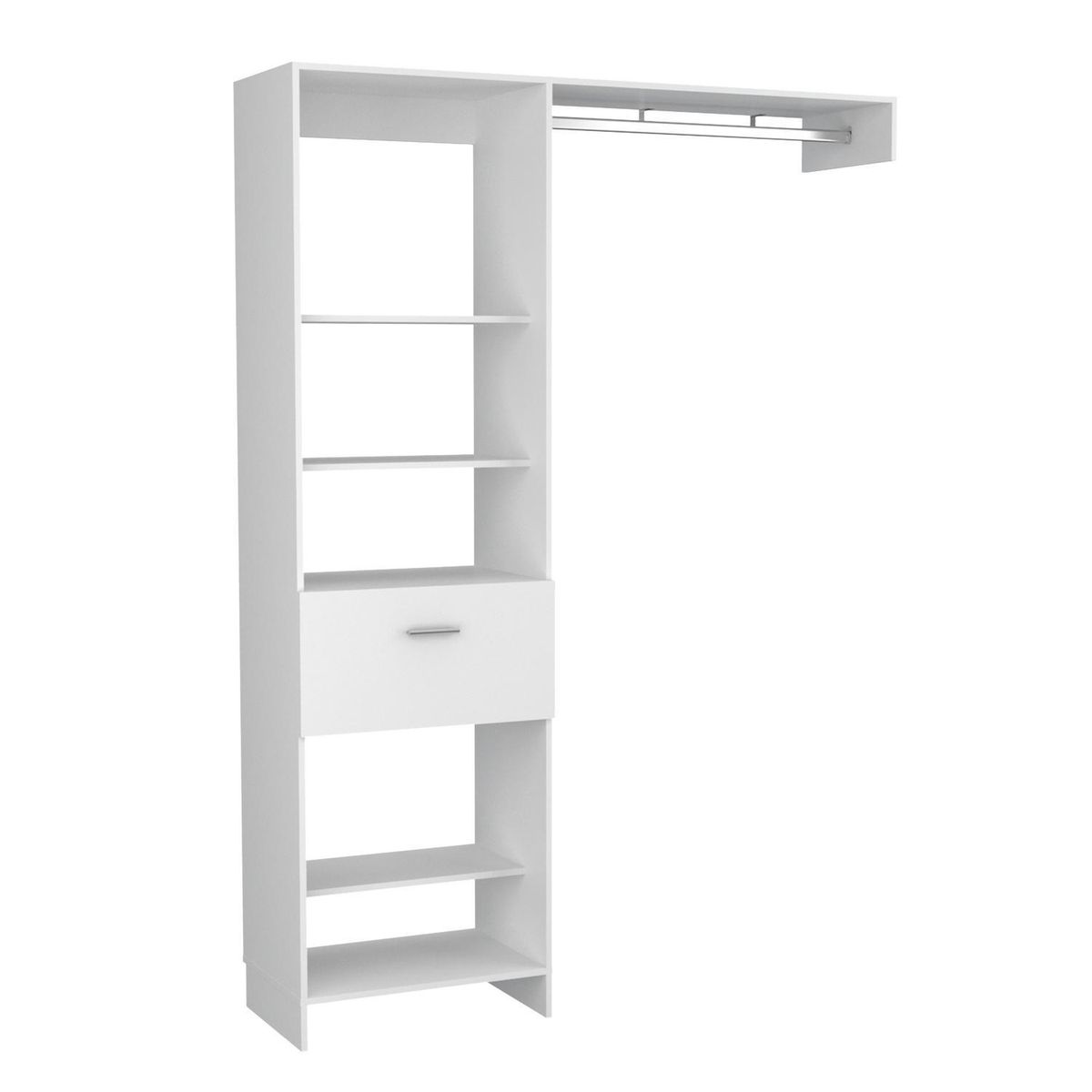 TUHOME - Clóset Manchester 0 Puerta(s) 1 Cajón(es) 4 Repisa(s) 150x210.6x41.5 cm Blanco