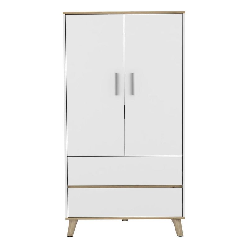 TUHOME - Clóset Bi Color 2 Puerta(s) 80x150x50 cm Blanco