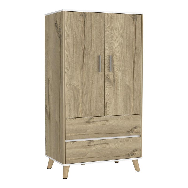 TUHOME - Clóset Bi Color 2 Puerta(s) 80x150x50 cm Blanco