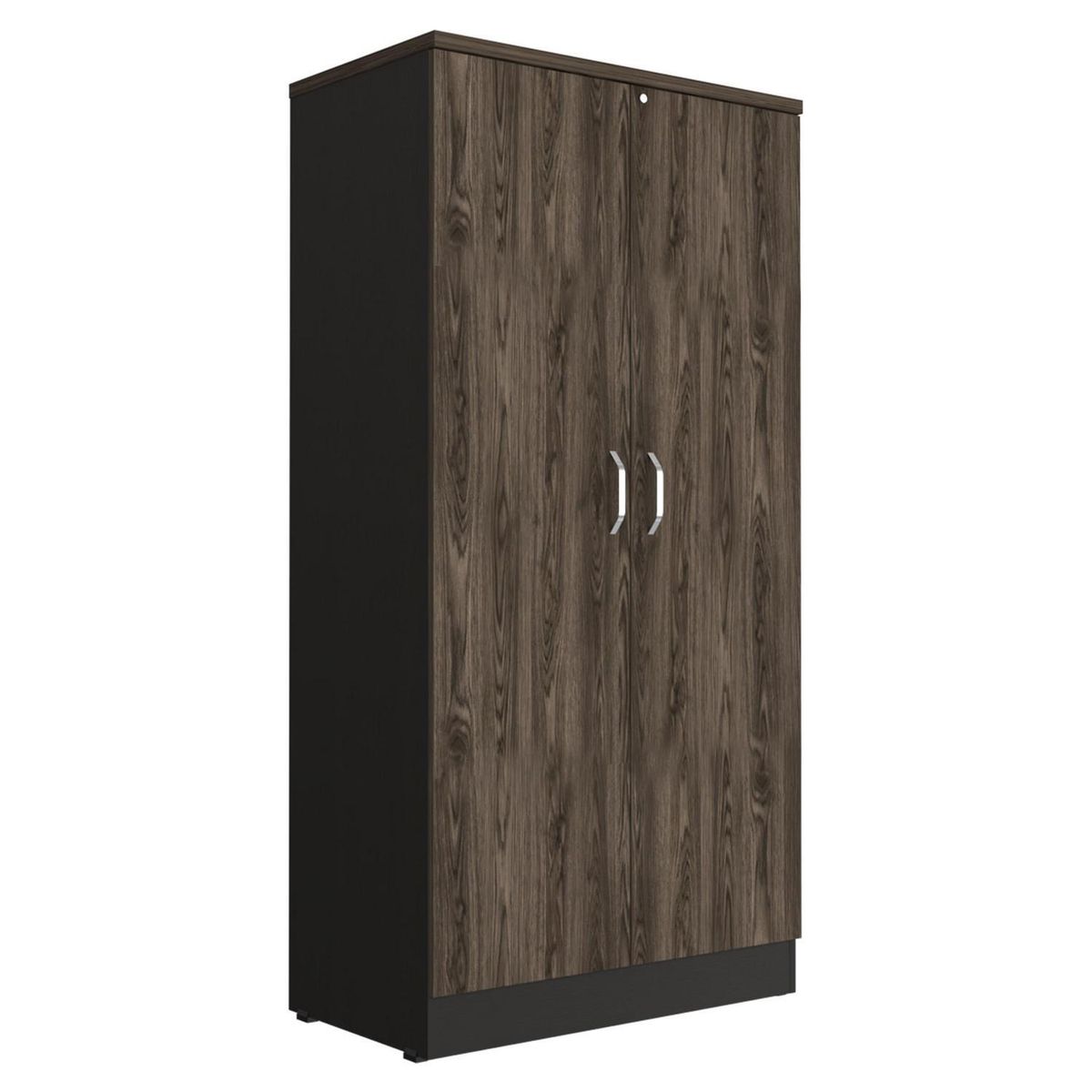 TUHOME - Gabinete Home Off Melamina 4 Nivel(es) 80x161.4x45.2 cm Negro/Coñac