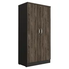 TUHOME - Gabinete Home Off Melamina 4 Nivel(es) 80x161.4x45.2 cm Negro/Coñac