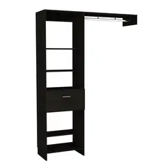 TUHOME - Clóset Manchester 0 Puerta(s) 1 Cajón(es) 4 Repisa(s) 150x210.6x41.5 cm Wengué