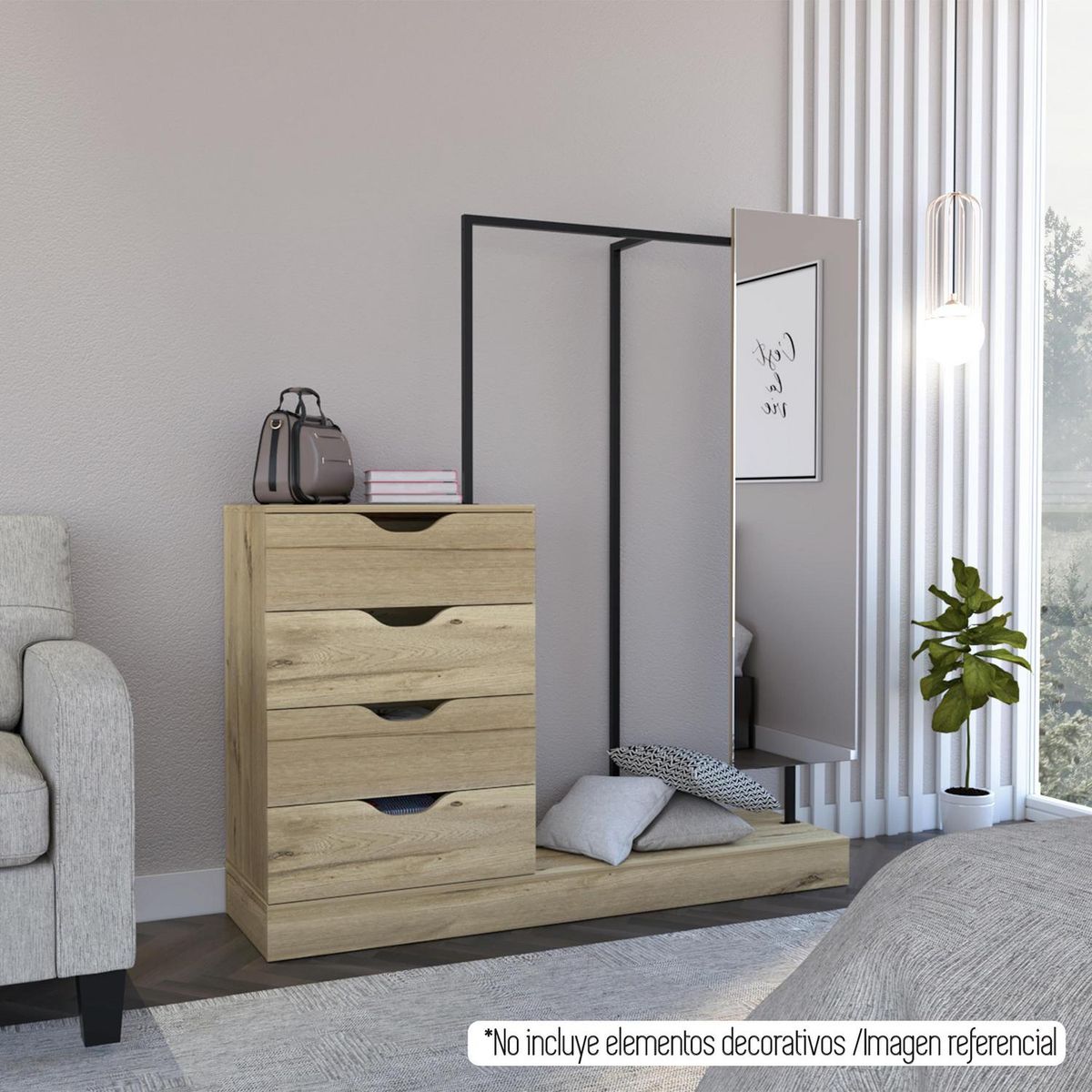 TUHOME - Clóset 4 Cajón(es) 1 Repisa(s) 145x160x40 cm Duna