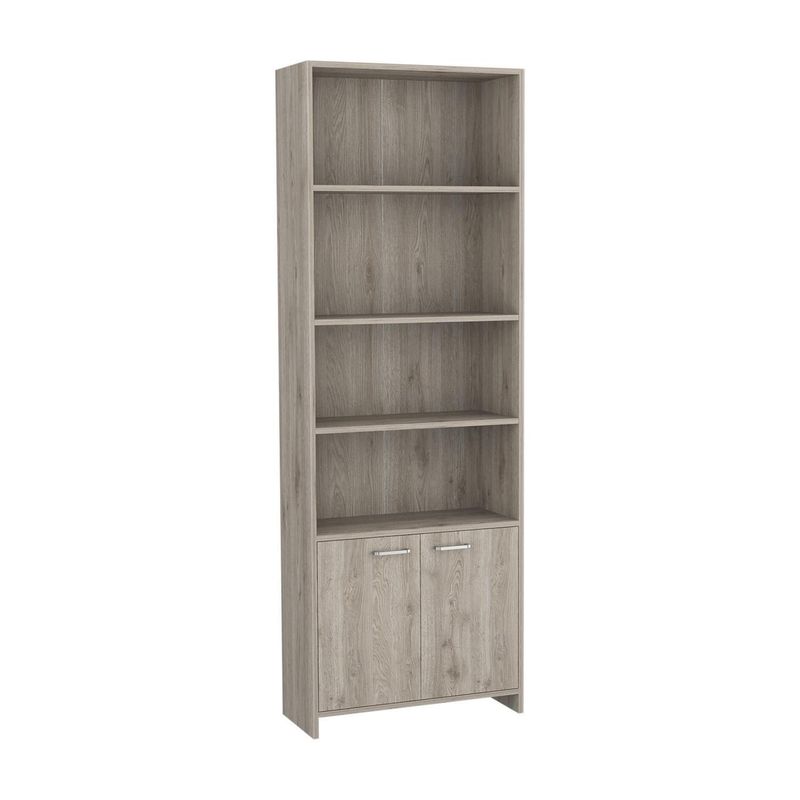 TUHOME - Librero Lisa Melamina 3 Nivel(es) 63x180.6x26 cm Ceniza