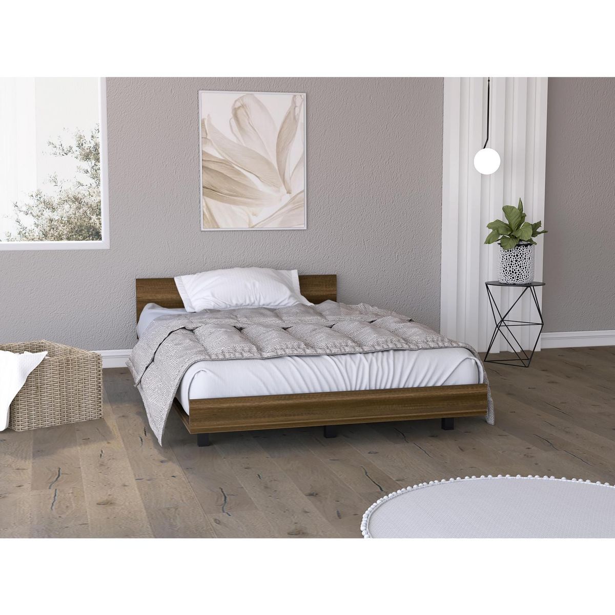 TUHOME - Base cama 1.5 plazas 120x212.5x51.6 cm