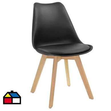 Silla negra caf claro