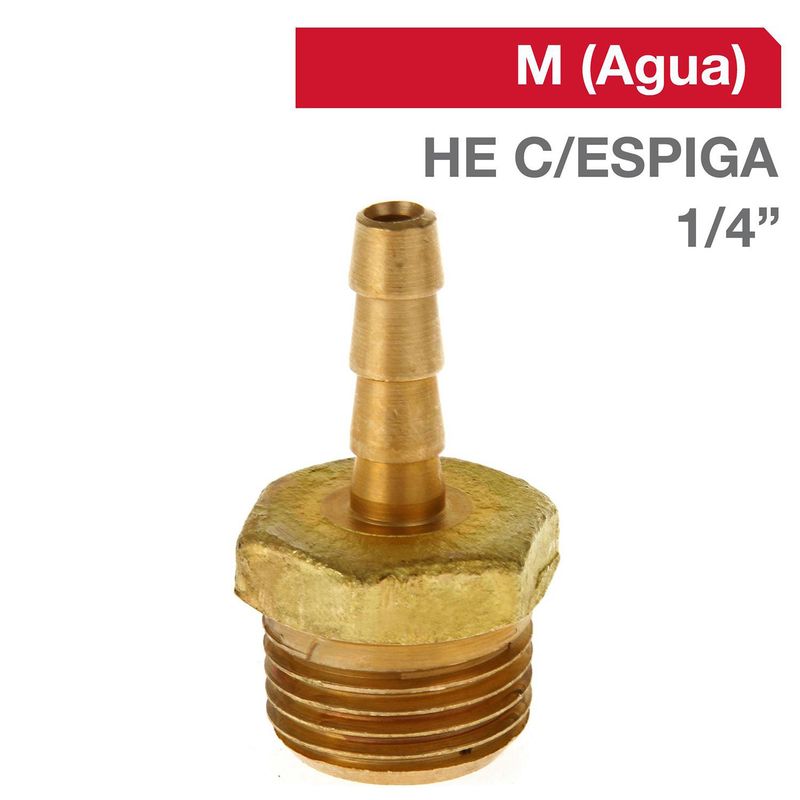 GRIFESA - Cachimba Bronce HE C/ESPIGA 1/4" x 1/4"  1u