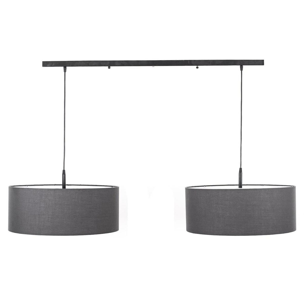 DISEÑO 3 - Lámpara Colgante 2 Luces Acero Gris