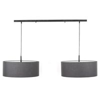 Lámpara Colgante 2 Luces Acero Gris