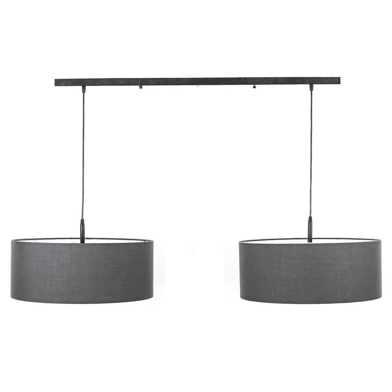 DISEÑO 3 - Lámpara Colgante 2 Luces Acero Gris/Plata