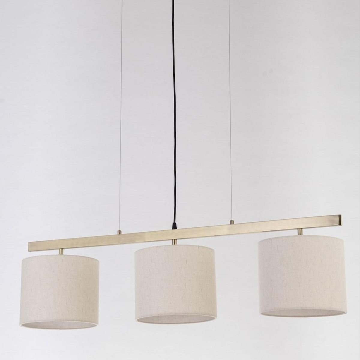 DISEÑO 3 - Lámpara Colgante K3 3 Luces Acero Beige