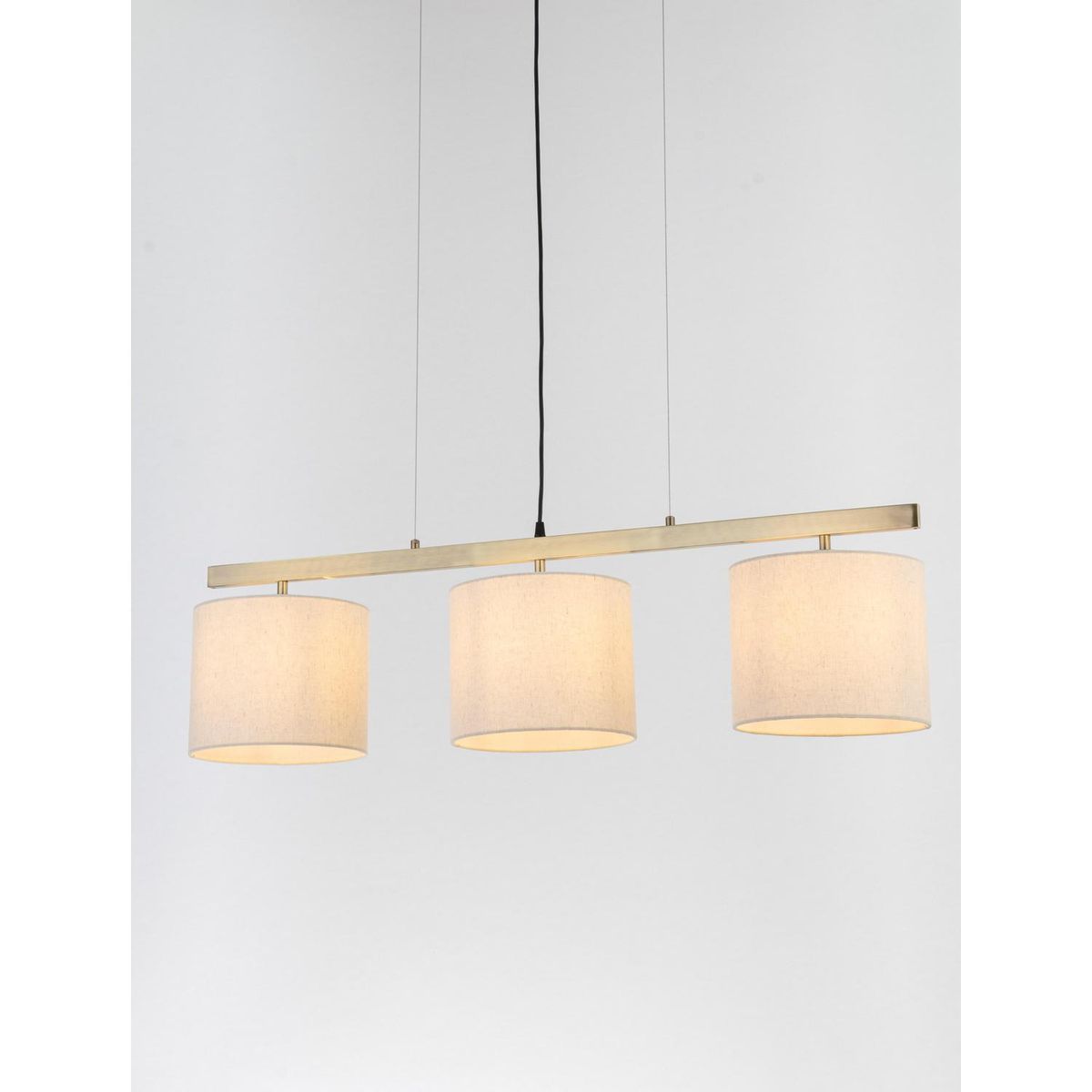 DISEÑO 3 - Lámpara Colgante K3 3 Luces Acero Beige