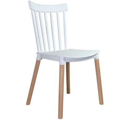 Silla blanca - caf claro