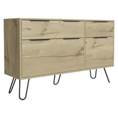 TUHOME - Cómoda 4 Cajón(es) Concept Duna 120x74x35 cm Wengue