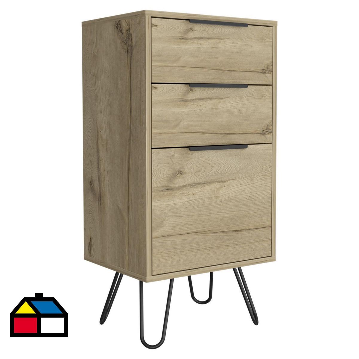 TUHOME - Cómoda 3 Cajón(es) Concept Duna 45x90.3x35 cm Beige